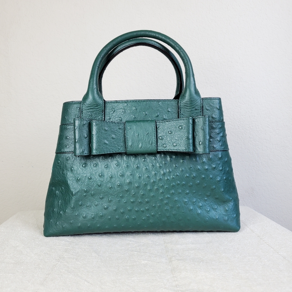 Kate Spade Green Night Ostrich Purse WKRU2557